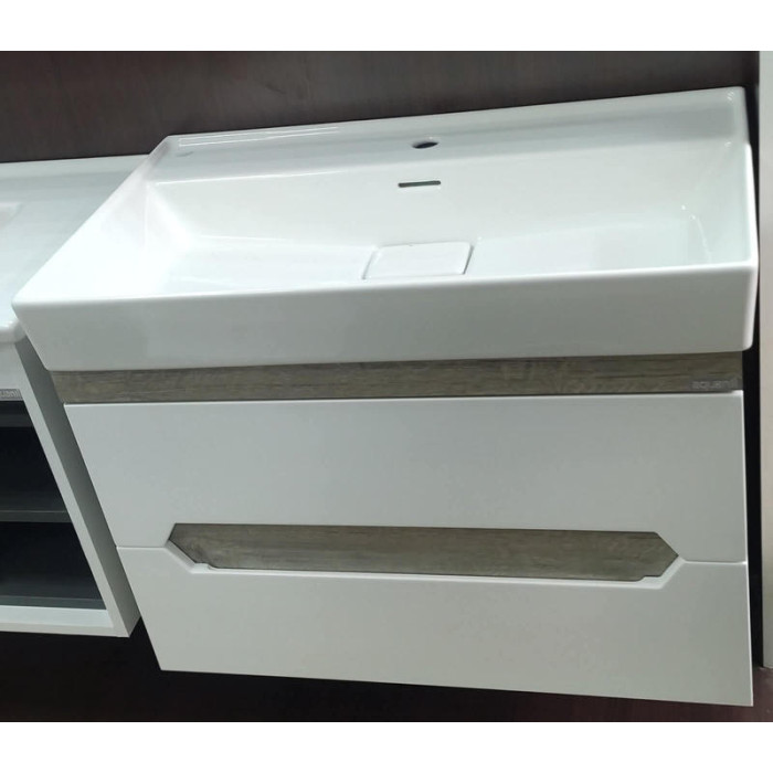 Тумба с Умывальником Veronis Ren 80 White-Rustic VE-TRENWR80