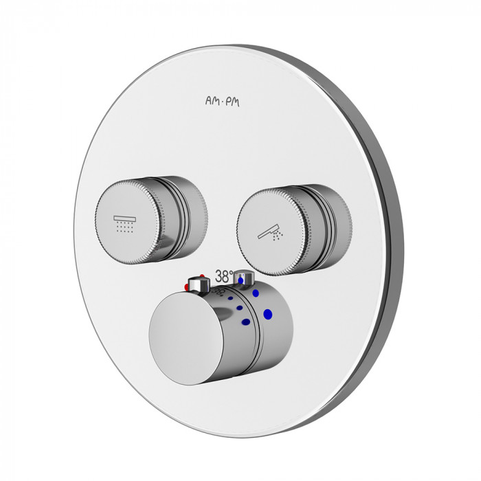 Смеситель для ванны и душа с термостатом, монтируемый в стену AM.PM Inspire V2.0 F50A85700