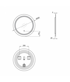 Зеркало Qtap Jay R590 с LED-подсветкой QT0778250359W