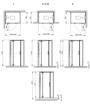 Паровая кабина Hoesch SensePerience 120х90 531221B.550