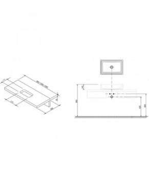 Столешница под умывальник Ravak Formy L 800 X000000833