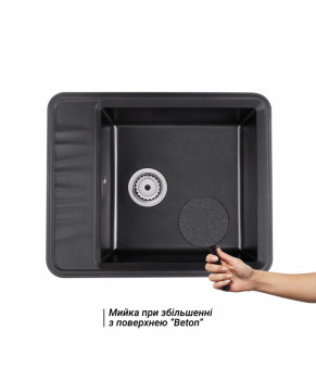 Кухонная мойка Qtap CS 6250 Beton (QT6250BET502)