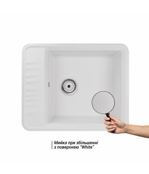 Кухонная мойка Qtap CS 6250 White (QT6250WHI650)