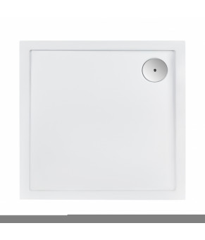 Набор Qtap душевая кабина Presto WHI1099SP5 Pear 1970x900x900 мм + поддон Tern 309912C 90x90x12 см с сифоном