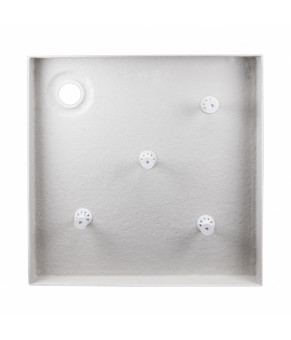 Набор Qtap душевая кабина Presto WHI1099SP5 Pear 1970x900x900 мм + поддон Tern 309912C 90x90x12 см с сифоном