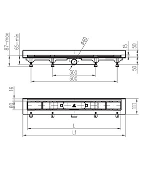 Душевой трап МСН CH 750 M 2