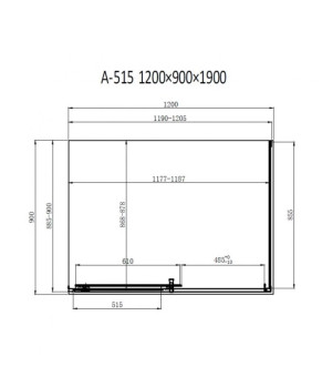 Душевая кабина Dusel A-515 тонированное 120х90х190 551592