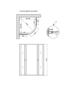 Душевая кабина Lidz Wieza SC90x90.SAT.MID.L, стекло Linie 4 мм без піддона
