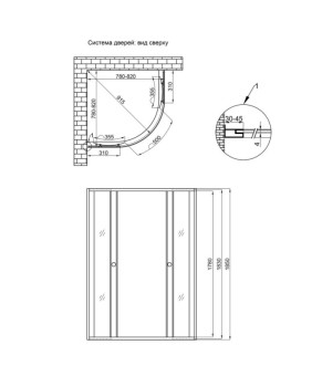 Душевая кабина Lidz Wieza SC80x80.SAT.LOW.L, стекло Linie 4 мм без поддона