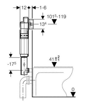 Бачок Geberit Delta 109.100.00.1