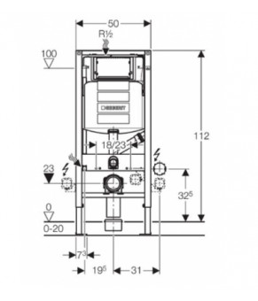 Инсталляция Geberit Duofix Up320 111.370.00.5