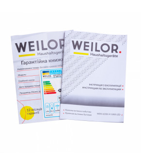 Вытяжка декоративная наклонная WEILOR WDS 62301 R BL 1000 LED