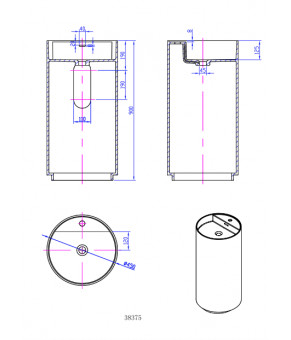 Умывальник iStone Bath Colleen WD38375 без отверстия