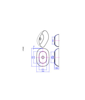 Умывальник (накладная раковина) iStone Bath Moira WD38564