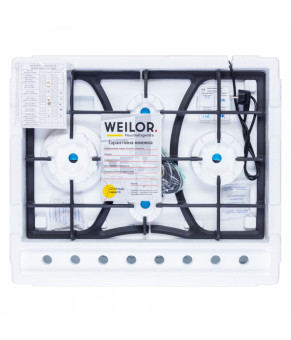 Поверхность газовая на металле WEILOR GM W614 WH