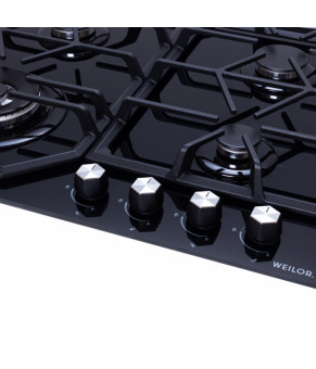 Поверхность газовая на стекле WEILOR GG W604 BL