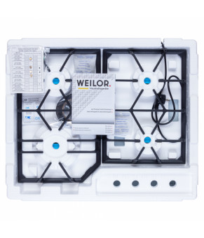 Поверхность газовая на стекле WEILOR GG W 604 WH