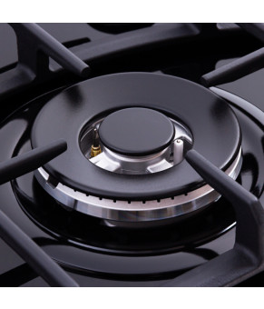 Поверхность газовая на стекле WEILOR GG W614 BL