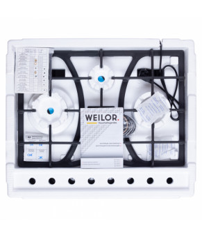 Поверхность газовая на стекле WEILOR GG W614 BL