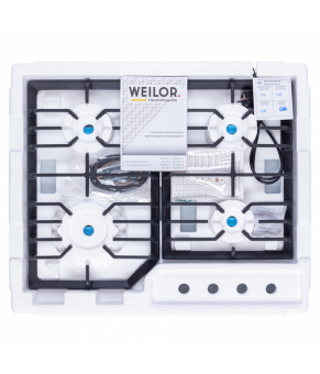 Поверхность газовая на стекле WEILOR GG 624 WH