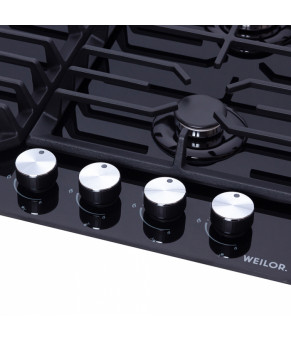 Поверхность газовая на стекле WEILOR GG W 624 BL