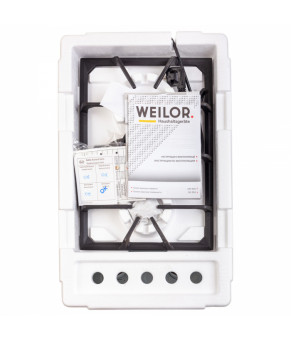 Поверхность газовая Domino на стекле WEILOR GG 304 WH