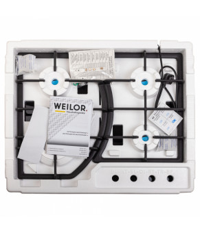 Поверхность газовая на стекле WEILOR GG W 644 BL