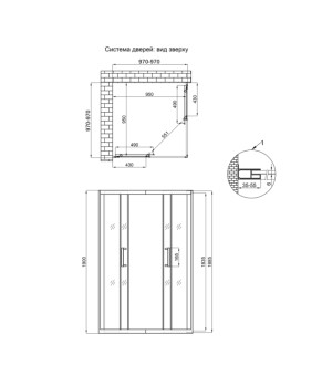 Душевая кабина Qtap Taurus CRM1011SC6 100x100 см, Clear 6 мм, CalcLess (SD00045257)