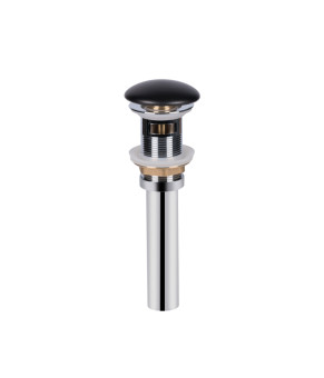 Раковина Qtap Nando LT 600х420х120 Matt black с донным клапаном QT12112173MBMB
