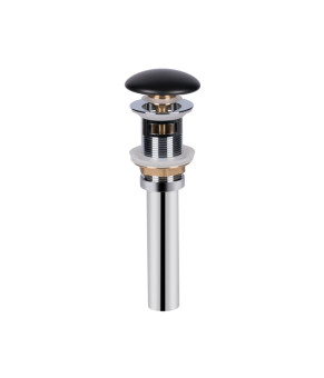 Раковина Qtap Nando LT 600х420х120 Matt black с донным клапаном QT12112173MBMB
