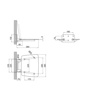 Сиденье для душа Qtap Comfort CRM5035 (CRM5035)