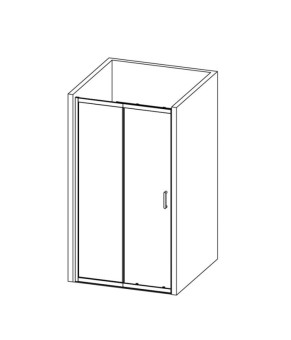 Душевая дверь в нишу Qtap Taurus CRM2013-14.C6 130-140x185 см, стекло Clear 6 мм, покрытие CalcLess