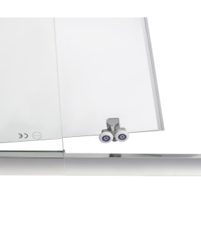 Душевая дверь в нишу Qtap Taurus CRM2013-14.C6 130-140x185 см, стекло Clear 6 мм, покрытие CalcLess