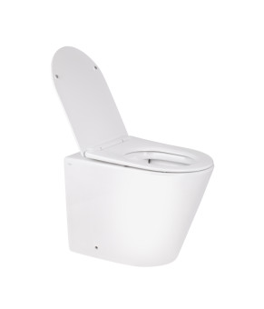 Набор Qtap смывной бачок с панелью смыва Nest (QT0122490S4Q1 + QT0111M08V1384W) + унитаз с сиденьем Swan QT16223178W