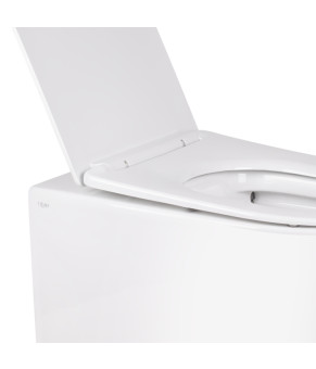 Набор Qtap смывной бачок с панелью смыва Nest (QT0122490S4Q1 + QT0111M08V1384W) + унитаз с сиденьем Swan QT16223178W