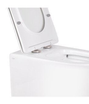 Набор Qtap смывной бачок с панелью смыва Nest (QT0122490S4Q1 + QT0111M08V1384W) + унитаз с сиденьем Swan QT16223178W