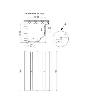 Душевая кабина Qtap Pisces CRM107-9SP5 75-90x75-90 см, стекло Pear 5 мм, без поддона