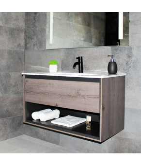 Тумба з раковиною REXON Roble RX199A/090 Dracula Oak