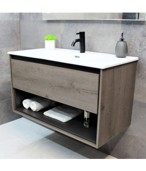 Тумба з раковиною REXON Roble RX199A/090 Dracula Oak