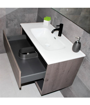 Тумба з раковиною REXON Roble RX199A/090 Dracula Oak