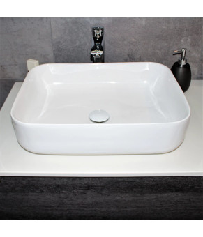Тумба с раковиной REXON Ombra RX99ES/100 Glossy White/Concrete Grey, 19910E