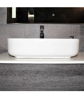 Тумба с раковиной REXON Ombra RX99ES/100 Glossy White/Concrete Grey, 19910E