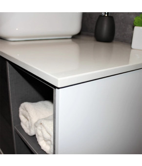 Тумба с раковиной REXON Ombra RX99ES/100 Glossy White/Concrete Grey, 19910E