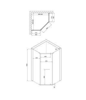 Душевая кабина Lidz Dozorca SC90x90.CRM.LOW.TR, стекло прозрачное 6 мм без поддона