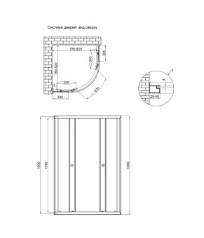 Душевая кабина Lidz Latwa SC80x80.SAT.LOW.FR, стекло Frost 4 мм (LLSC8080SATLOWFR2)