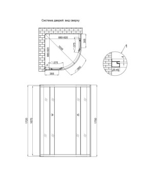 Душова кабіна Lidz Latwa SC90x90.SAT.MID.FR, скло Frost 4 мм без піддону