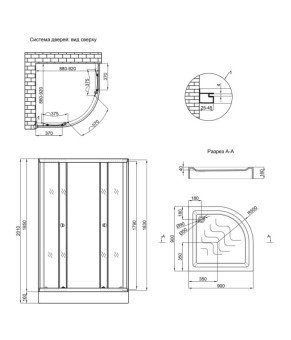 Душевая кабина Lidz Latwa SC90x90.SAT.LOW.FR (LLSC9090SATLOWFR2SET)