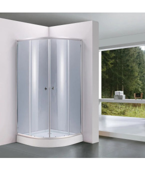 Душова кабіна Lidz Latwa SC90x90.SAT.LOW.GR, скло тоноване 4 мм без піддону