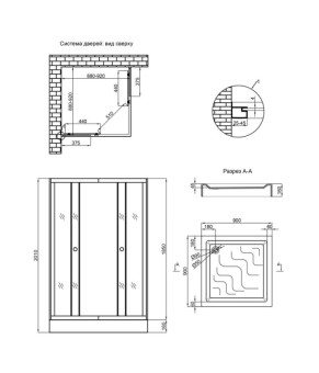 Набор Lidz Wawel SC90x90.SAT.LOW.FR душевая кабина + поддон Mazur (SD00048614)
