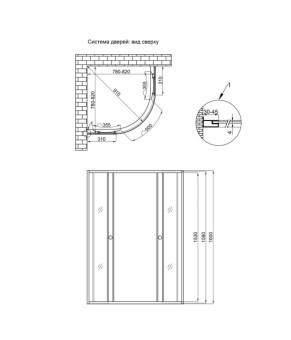 Душевая кабина Lidz Wieza SC80x80.SAT.HIGH.L, стекло Linie 4 мм без поддона